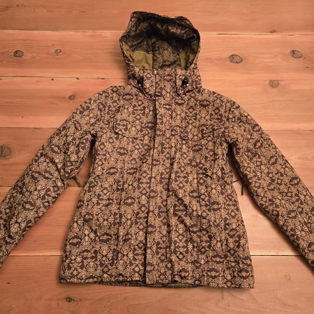 Sims Womens Ski-Snowboard Jacket with Removeable Hood Brown - Size XS